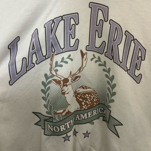 Lake Erie Travel, Cropped Sweatshirt, Sz M - Picture 2 of 6